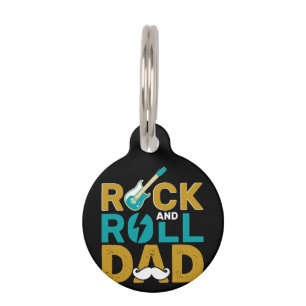 Gifts Dad Rock And Roll Dad Pet Tag
