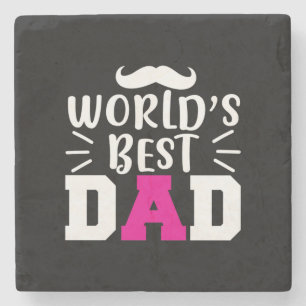 Gifts Dad World's Best Dad Stone Coaster