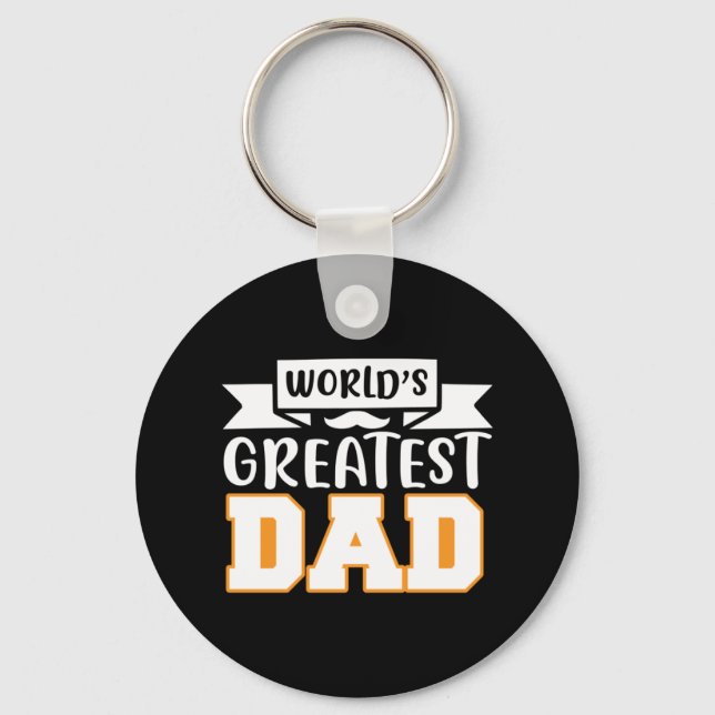 Gifts Dad | World's Greatest Dad Key Ring (Front)