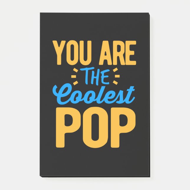 Gifts Dad | You Are The Coolest Papa Post-it Notes (Front)