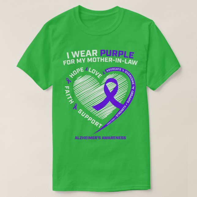 Gifts Dementia Mother In Law Purple Mom Alzheimers T-Shirt (Design Front)