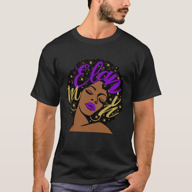 Gifts Ethnic Beauty Afro Diva Lips Black Girl Magi T-Shirt (Front)