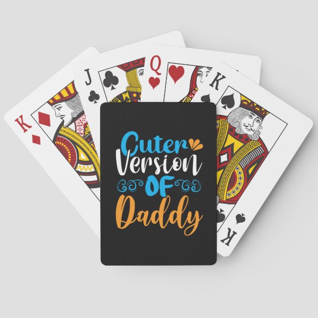 Gifts Father | Cuter Version Of Daddy Playing Cards (Back)