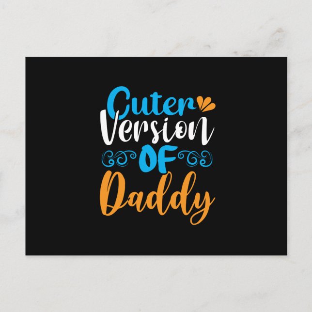 Gifts Father | Cuter Version Of Daddy Postcard (Front)