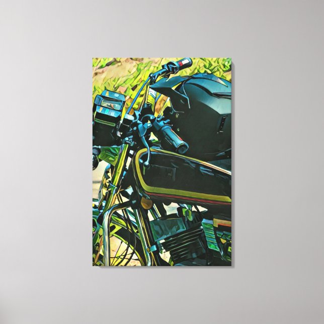 Gifts for a motorcycle rider canvas print (Front)