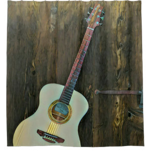 Gifts for a musician guitarist shower curtain