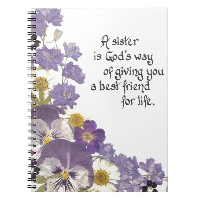Gifts for a sister spiral notebook (Front)