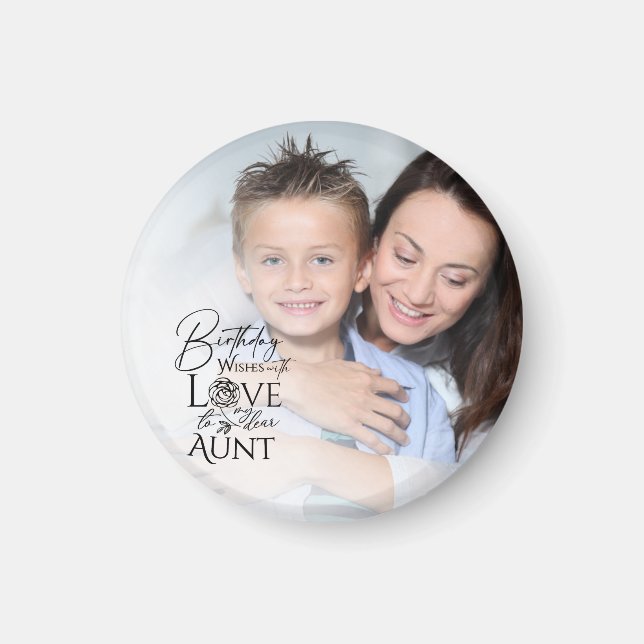 Gifts For Aunt | Simple Aunt's Birthday DEsign Magnet (Front)