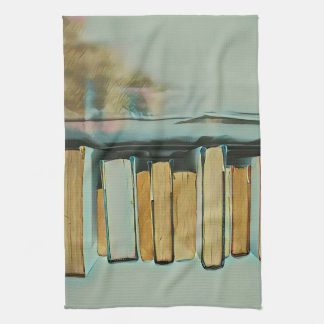Gifts for book lovers tea towel (Vertical)