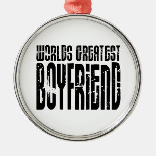 Gifts for Boyfriends : World's Greatest Boyfriend Metal Tree Decoration