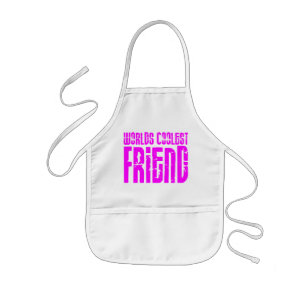 Gifts for Cool Friends Pink Worlds Coolest Friend Kids Apron