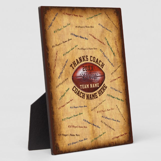Gifts for Football Coaches, Football Coach Plaques (Side)