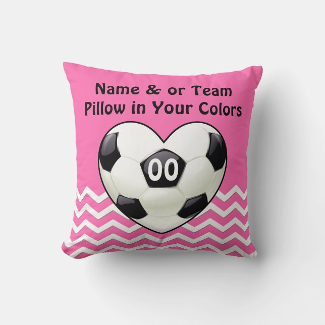Gifts for Girl Soccer Players, Your Text and Cushion (Front)