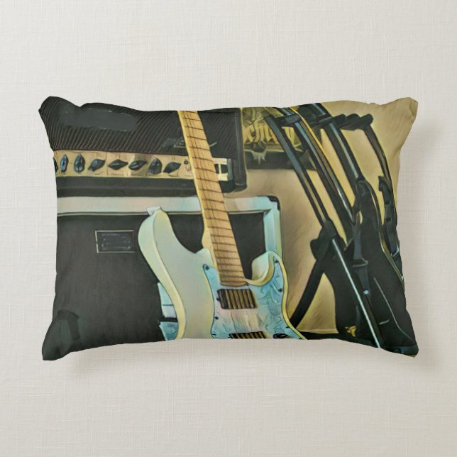 Gifts for guitar lovers decorative cushion (Front)
