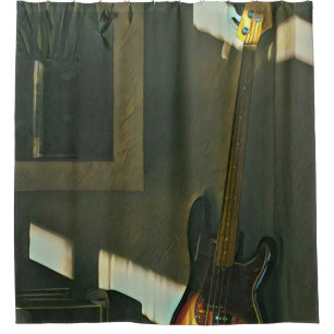 Gifts for guitar players shower curtain