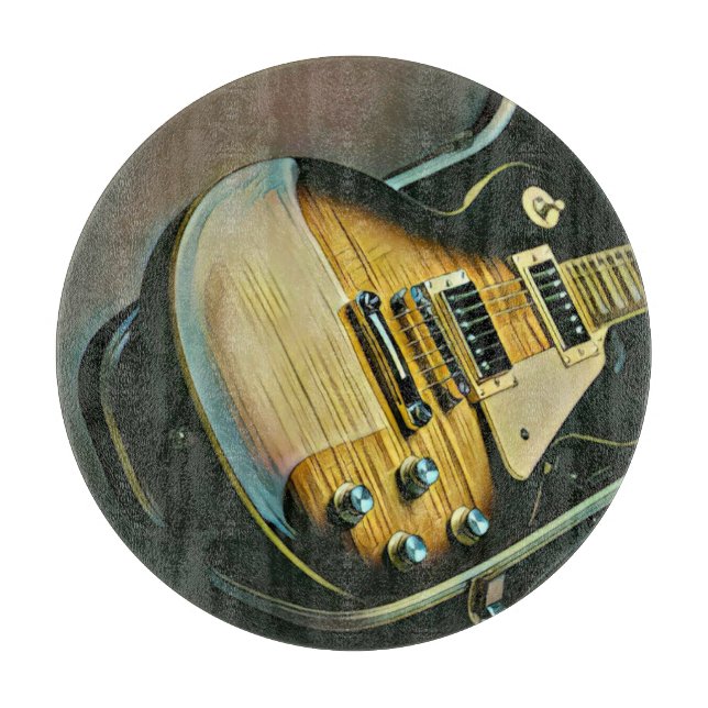 Gifts for guitarist cutting board (Front)