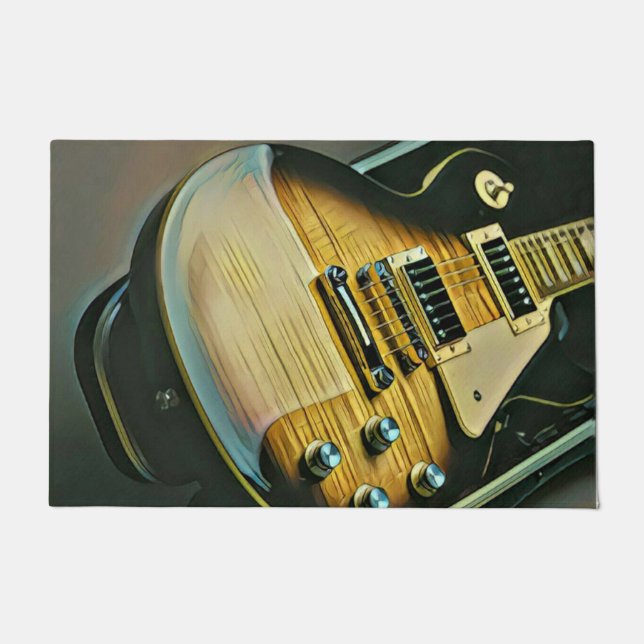 Gifts for guitarist doormat (Front)