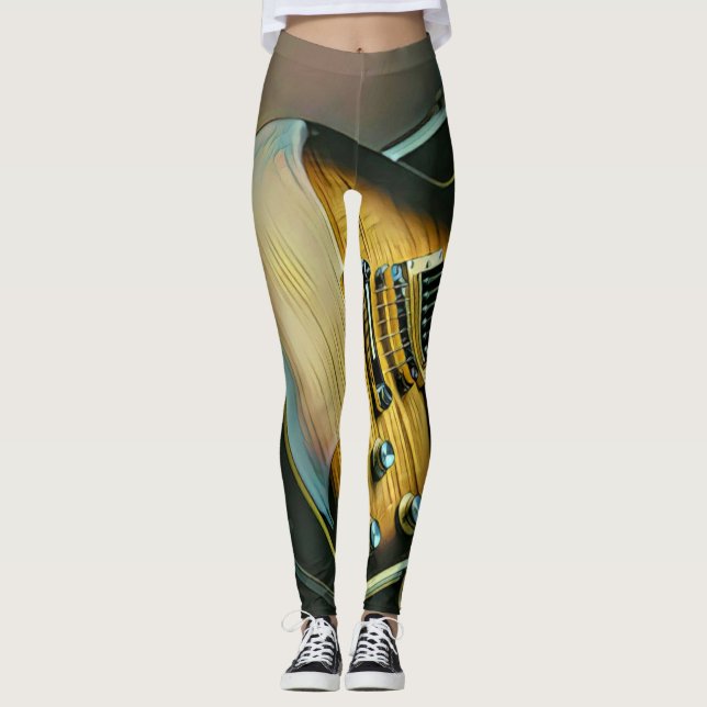 Gifts for guitarist leggings (Front)