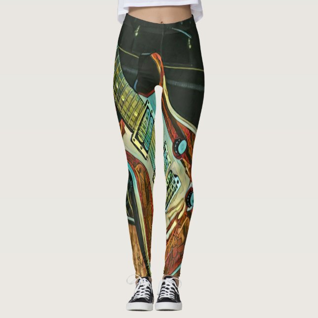 Gifts for guitarist leggings (Front)