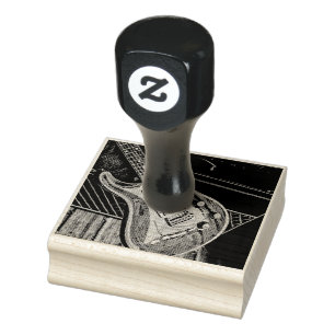 Gifts for guitarist rubber stamp