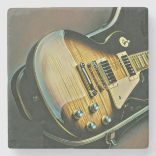 Gifts for guitarist stone coaster