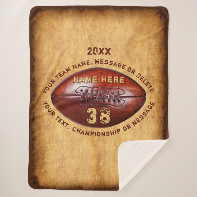Gifts for High School Senior Football Players Sherpa Blanket (Front)
