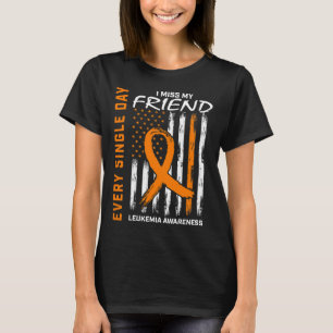 Gifts For Loss Of Friend Leukaemia Awareness Flag T-Shirt