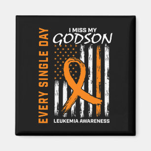 Gifts For Loss Of Godson Leukaemia Awareness Flag Magnet