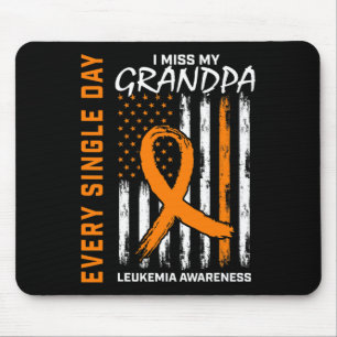 Gifts For Loss Of Grandpa Leukaemia Awareness Flag Mouse Pad