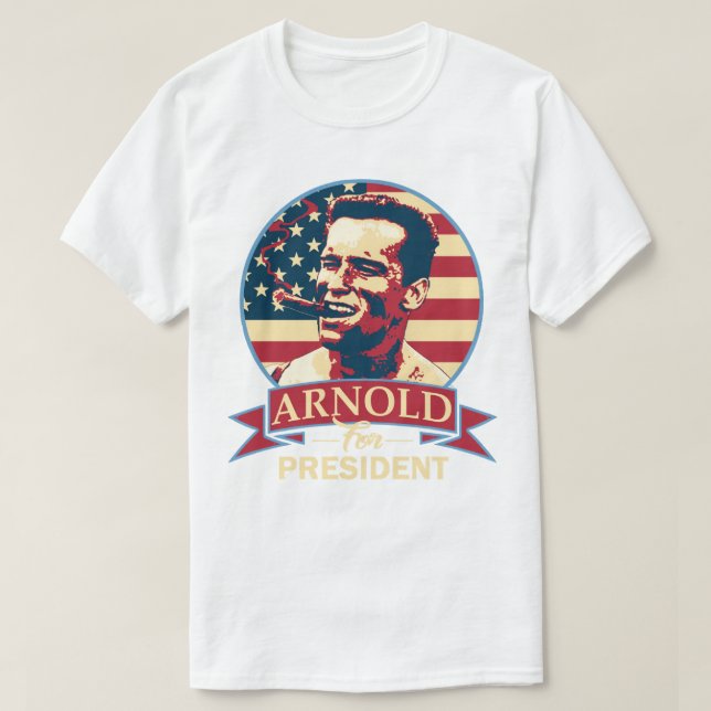 Gifts For Men Arnold For President Jesse Ventura D T-Shirt (Design Front)