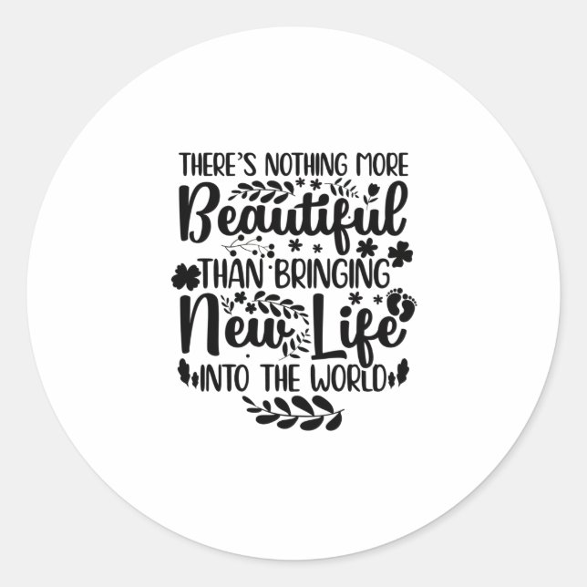 Gifts for Midwives | Midwife Maternity Nurse Birth Classic Round Sticker (Front)