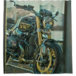Gifts for motorcyclists shower curtain