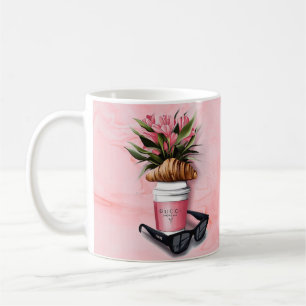 Gifts for Mum Best Friend Marble Dandelion Coffee Mug