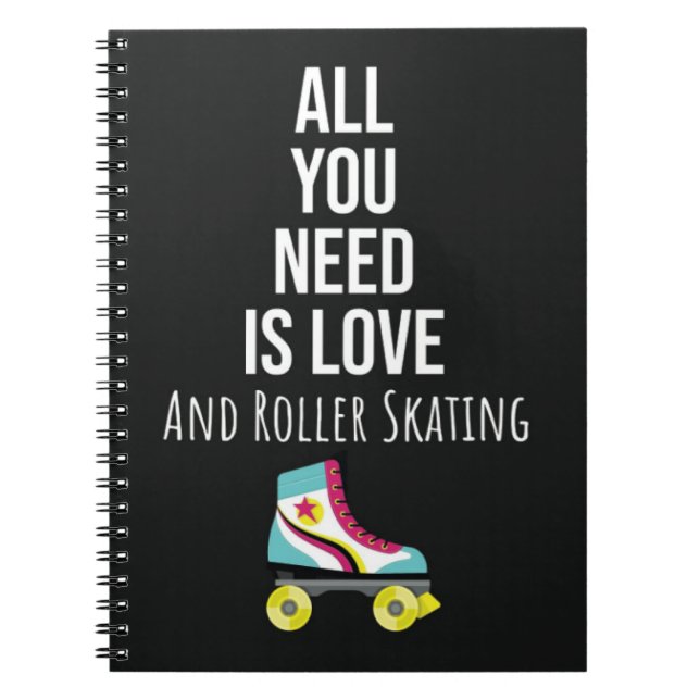 Gifts For Rollerskaters Rollerskating Rollerskates Notebook (Front)