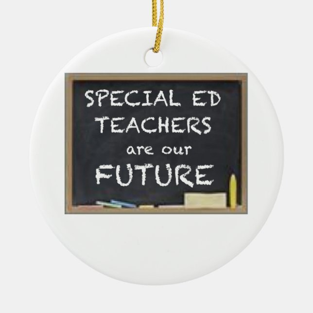 GIFTS FOR SPECIAL ED TEACHERS CERAMIC TREE DECORATION (Front)