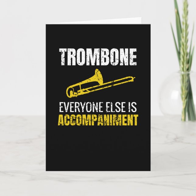 Gifts For Trombone Player | Trombonist Trombone Card (Front)