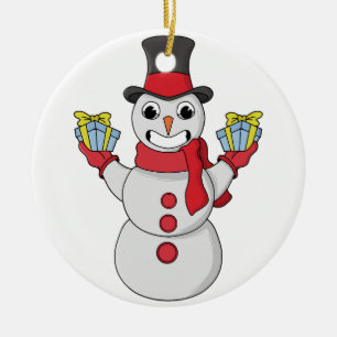 Gifts for you from Snowman Ceramic Tree Decoration