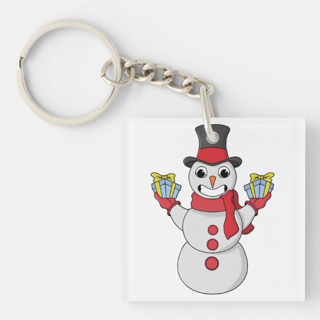 Gifts for you from Snowman Key Ring (Front)