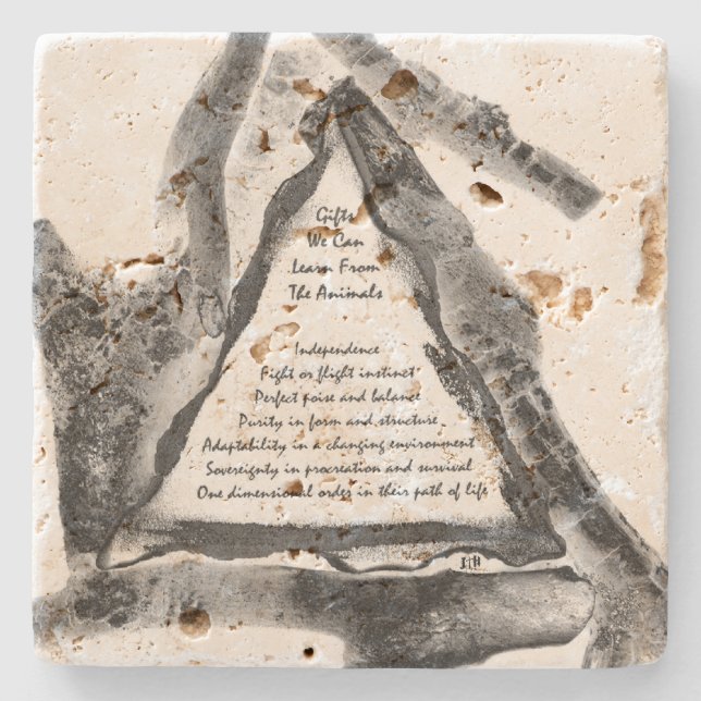 Gifts From Animals Stone Coaster (Front)