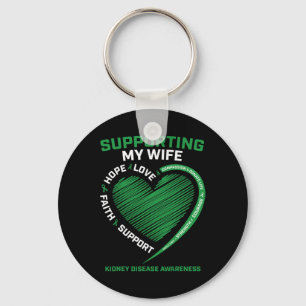 Gifts Husband Transplant Wife Kidney Disease Aware Key Ring