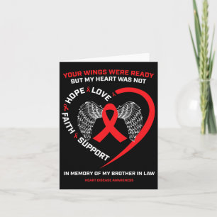 Gifts In Memory Of My Brother In Law Heart Disease Card