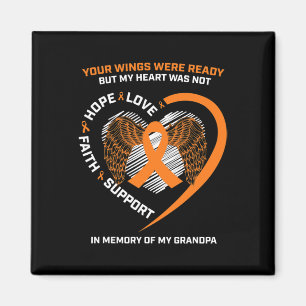 Gifts Kids Women Men Memory Of My Grandpa Leukaemi Magnet