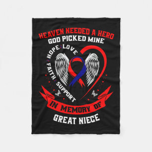 Gifts Loss Great Niece Heart Disease Awareness Chd Fleece Blanket