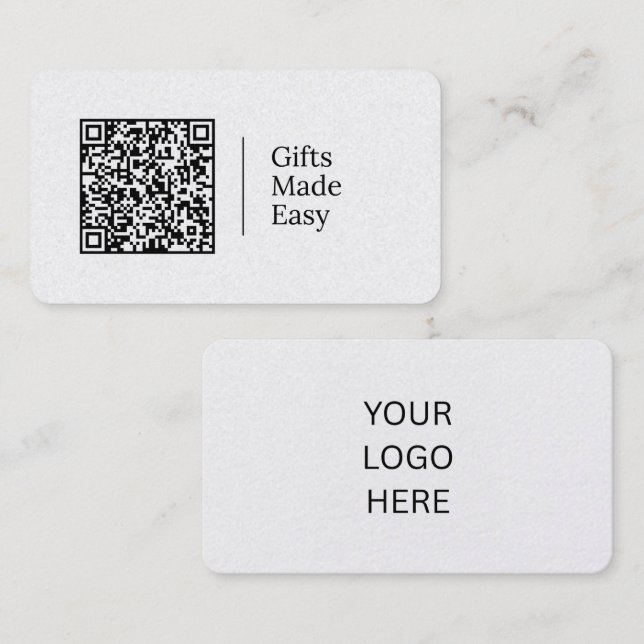 Gifts Made Easy | Customisable QR code And Logo Business Card (Front/Back)