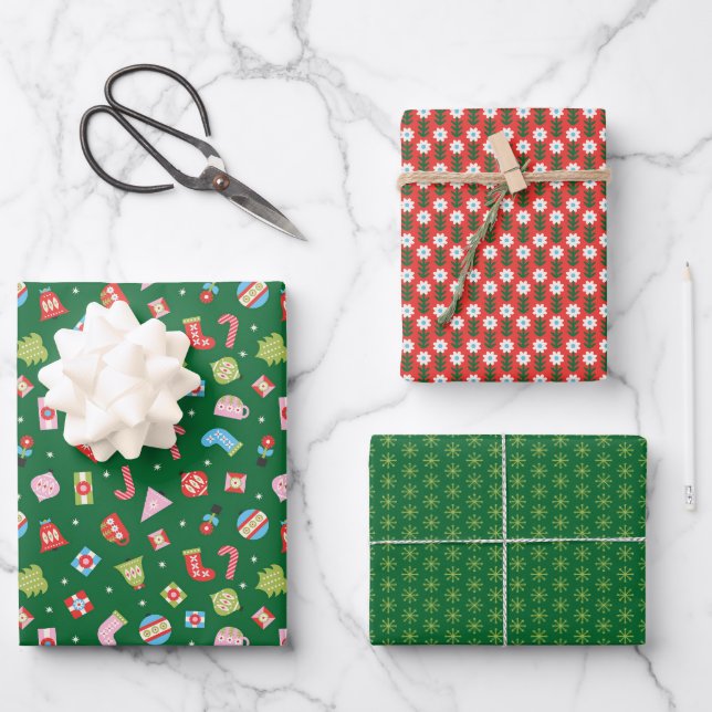 Gifts of Christmas Wrapping Paper Sheets (Front)