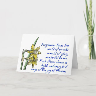 Gifts of forgiveness folded notecard