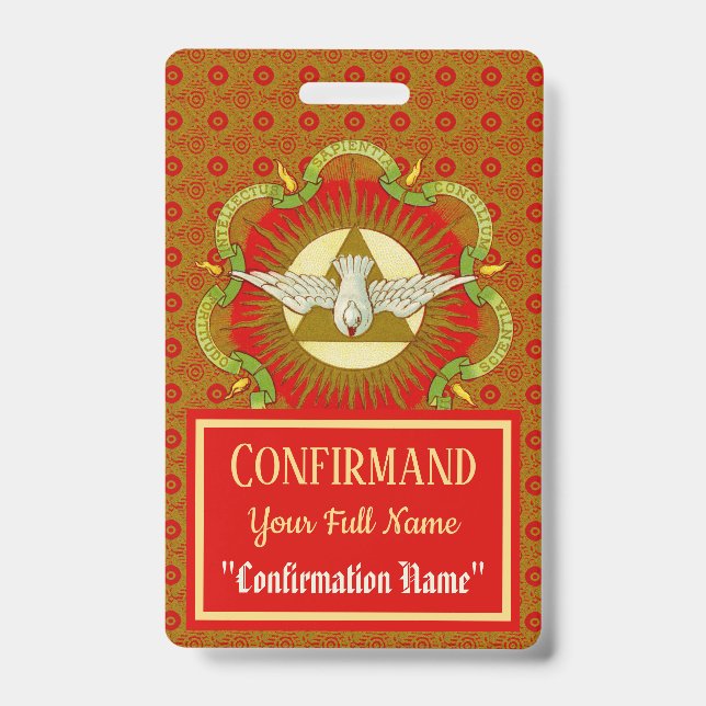 Gifts of the Holy Spirit (BK 026) - Confirmand ID Badge (Front)