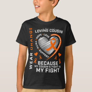 Gifts Orange Fighter Cousin Multiple Sclerosis Awa T-Shirt