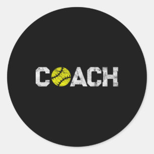 Gifts Softll Coaches Appreciation - Softll Coach Classic Round Sticker