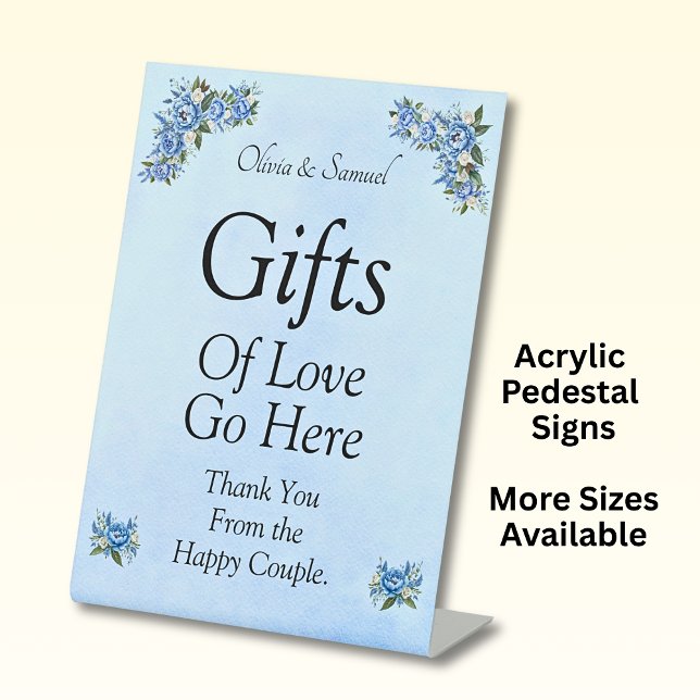 Gifts Table Acrylic Pedestal Sign  (Creator Uploaded)